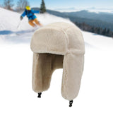 Maxbell Winter Trapper Hats Bomber Hats with Earflaps Ski Caps for Unisex Biking Beige