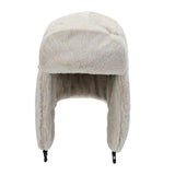 Maxbell Winter Trapper Hats Bomber Hats with Earflaps Ski Caps for Unisex Biking White