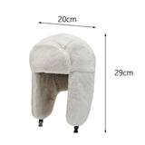 Maxbell Winter Trapper Hats Bomber Hats with Earflaps Ski Caps for Unisex Biking White