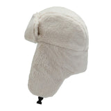 Maxbell Winter Trapper Hats Bomber Hats with Earflaps Ski Caps for Unisex Biking White