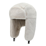 Maxbell Winter Trapper Hats Bomber Hats with Earflaps Ski Caps for Unisex Biking White