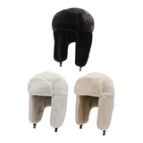 Maxbell Winter Trapper Hats Bomber Hats with Earflaps Ski Caps for Unisex Biking Black