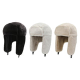 Maxbell Winter Trapper Hats Bomber Hats with Earflaps Ski Caps for Unisex Biking Black