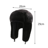 Maxbell Winter Trapper Hats Bomber Hats with Earflaps Ski Caps for Unisex Biking Black