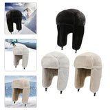 Maxbell Winter Trapper Hats Bomber Hats with Earflaps Ski Caps for Unisex Biking Black