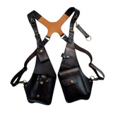 Maxbell Shoulder Harness Bag Case Wallet Underarm Bag Steampunk for Bike Motorcycle black