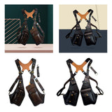 Maxbell Shoulder Harness Bag Case Wallet Underarm Bag Steampunk for Bike Motorcycle black