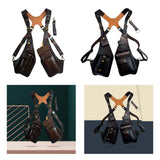 Maxbell Shoulder Harness Bag Case Wallet Underarm Bag Steampunk for Bike Motorcycle black