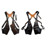 Maxbell Shoulder Harness Bag Case Wallet Underarm Bag Steampunk for Bike Motorcycle black