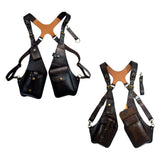Maxbell Shoulder Harness Bag Case Wallet Underarm Bag Steampunk for Bike Motorcycle black
