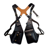 Maxbell Shoulder Harness Bag Case Wallet Underarm Bag Steampunk for Bike Motorcycle black