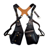 Maxbell Shoulder Harness Bag Case Wallet Underarm Bag Steampunk for Bike Motorcycle black