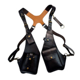 Maxbell Shoulder Harness Bag Case Wallet Underarm Bag Steampunk for Bike Motorcycle black