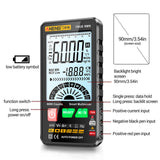 Maxbell Digital Tester High Precision Transistor capacitors probe 6000 Counts Black