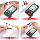 Maxbell Digital Tester High Precision Transistor capacitors probe 6000 Counts Black