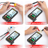 Maxbell Digital Tester High Precision Transistor capacitors probe 6000 Counts Black