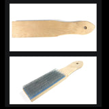 Maxbell Carded File Brush Steel Wire Wooden Handle Hand Tool Cleaner Convenient Grip