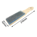 Maxbell Carded File Brush Steel Wire Wooden Handle Hand Tool Cleaner Convenient Grip