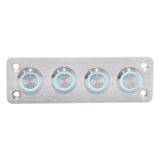 Maxbell On Off Switch Panel Overload Protector Blue Indicator Light for Boat 4 Gang