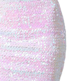 Maxbell Fashion Women Skirts Girl Mini Sequin Short Bling Wrap Skirt Streetwear white