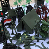 170 Pieces Army Men Playset 5cm Soldier Action Figures with Tanks Planes Flags & More Accessories - Aladdin Shoppers