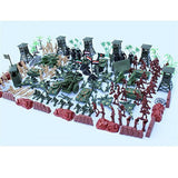 170 Pieces Army Men Playset 5cm Soldier Action Figures with Tanks Planes Flags & More Accessories - Aladdin Shoppers