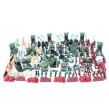 170 Pieces Army Men Playset 5cm Soldier Action Figures with Tanks Planes Flags & More Accessories - Aladdin Shoppers