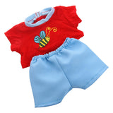 18 Inch Doll Red Top & Pants Perfect Fit for American Doll Dolls & More, Blue Short Pants and Red T-shirt with Bee Patterns - Aladdin Shoppers