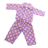 18 Inch Dolls Clothes Nightgown for American Doll Dolls, Floral Printed Pajamas Doll Clothing Accessory Purple - Aladdin Shoppers