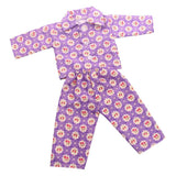 18 Inch Dolls Clothes Nightgown for American Doll Dolls, Floral Printed Pajamas Doll Clothing Accessory Purple - Aladdin Shoppers