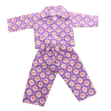 18 Inch Dolls Clothes Nightgown for American Doll Dolls, Floral Printed Pajamas Doll Clothing Accessory Purple - Aladdin Shoppers