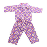 18 Inch Dolls Clothes Nightgown for American Doll Dolls, Floral Printed Pajamas Doll Clothing Accessory Purple - Aladdin Shoppers