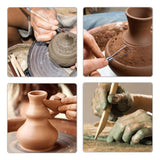 18 Pieces Ceramics Tools Kit Professional Quality Clay Modeling & Pottery Sculpting Set for Clay, Sculpey, Polymer, Wax, Rocks, More Craft DIY Project - Aladdin Shoppers