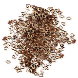 Maxbell 300pcs Wooden Blank Hollow Heart Embellishments DIY Crafts 10mm