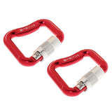 Maxbell 2 Pieces of 20KN Aluminum Alloy Paragliding Paraglider Carabiners - Red