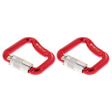Maxbell 2 Pieces of 20KN Aluminum Alloy Paragliding Paraglider Carabiners - Red