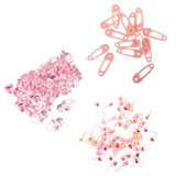 Maxbell 150pcs Mini Rattles Safety Pins Pacifier Charms Baby Shower Favors Decor