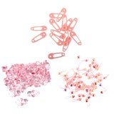 Maxbell 150pcs Mini Rattles Safety Pins Pacifier Charms Baby Shower Favors Decor