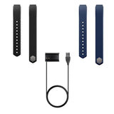 Maxbell 3.3Ft USB Charging Cable + Soft Adjustable Wrist Watch Band for Fitbit Alta