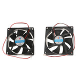 Maxbell 2Pack 92mm+80mm Case Fan 12V DC PC CPU Computer Cooling Fan 2Wire 2Pin