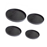 Maxbell Pack of 4 Wooden Round Snacks Tray Home Kitchen Decor Food Serving Trays