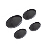 Maxbell Pack of 4 Wooden Round Snacks Tray Home Kitchen Decor Food Serving Trays