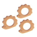 Maxbell 3PCS Eco-friendly Organic Wood Teething Holder DIY Nursing Pendant Baby Gift