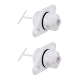 Maxbell 2Pcs Durable White ABS Marine Boat Transom Yacht Screw Type Drain Plugs Bung with Socket Replacement Fits 1 Inch Diameter Hole