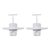 Maxbell 2Pcs Durable White ABS Marine Boat Transom Yacht Screw Type Drain Plugs Bung with Socket Replacement Fits 1 Inch Diameter Hole