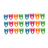 Maxbell 24 Pieces Multicolor Silicone Bobbins Holder Clamps Clips Sewing Machine Accessories