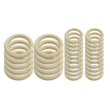 Maxbell 30Pcs Natural Wood Rings Unfinished Wooden Rings DIY Maple Teething Ring Craft