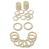 Maxbell 30Pcs Natural Wood Rings Unfinished Wooden Rings DIY Maple Teething Ring Craft