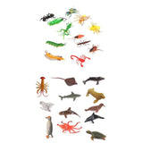 Maxbell 12Marine Animal Ocean Creatures Penguin Dolphin Model Kid Toy+12 Wild Toy