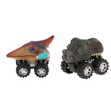 Maxbell 2xDinosaurs Figures Pull Back Cars Jurassic Toys Kids Children Birthday Gift